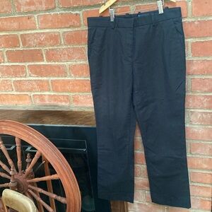 GAP black tailored cropped cigarette trousers pants